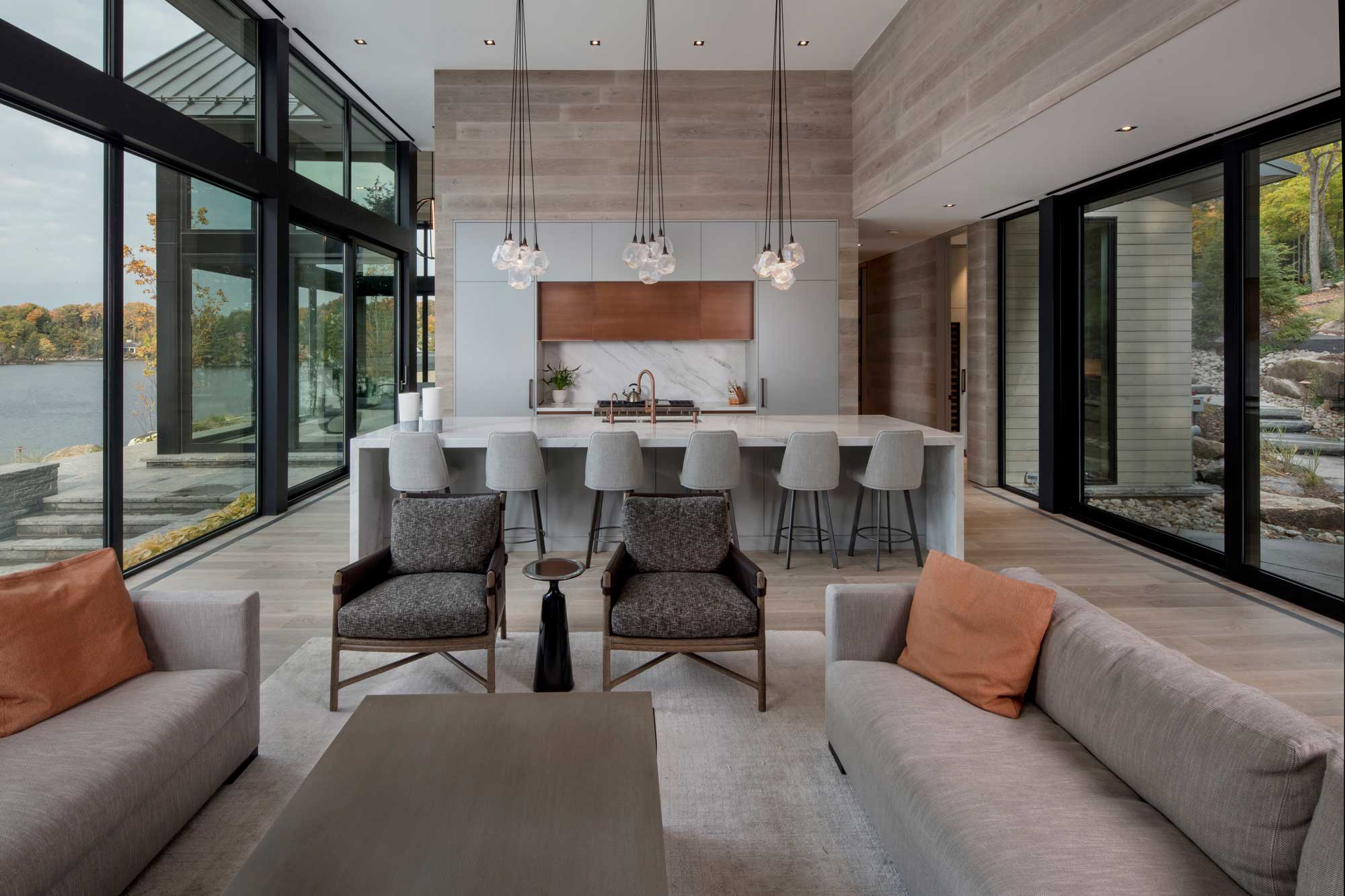 A Mazenga cottage build on the water in Muskoka